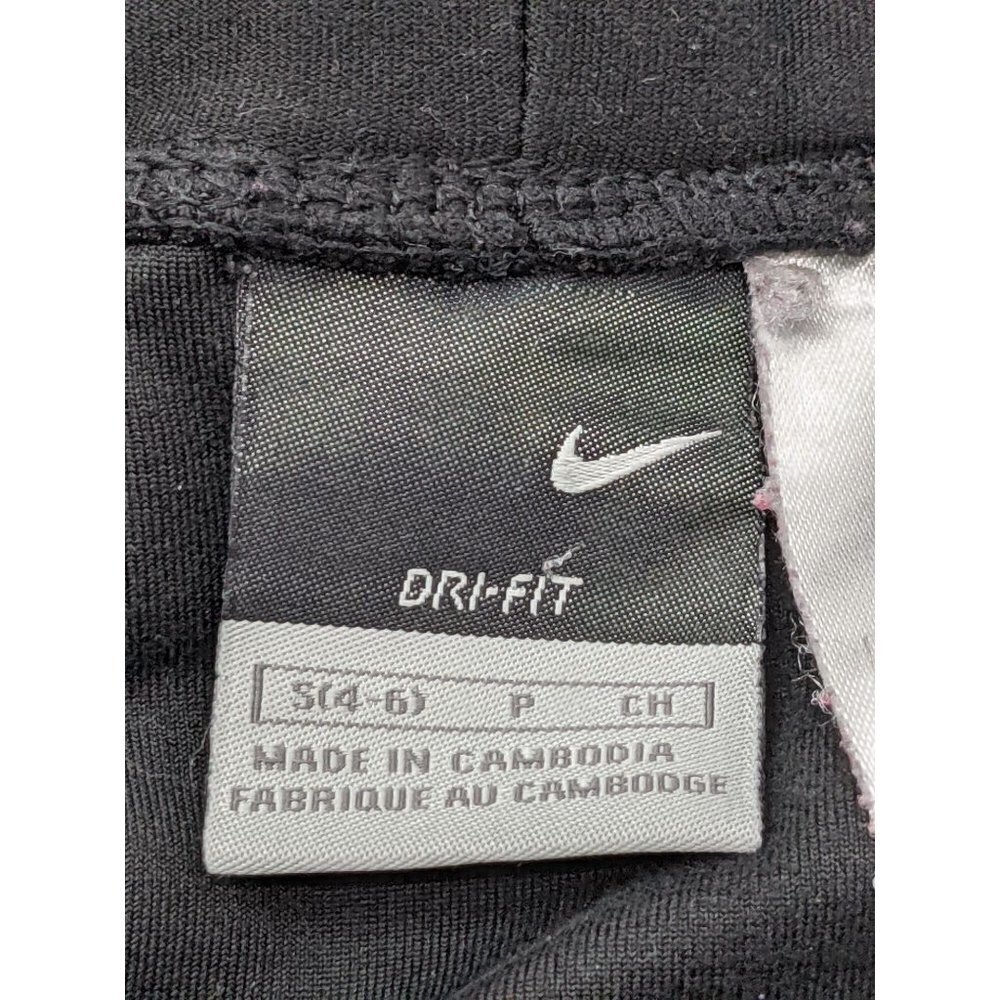 Nike Capri Leggings Womens S Black Drawstring Athletic Gym Workout Running - Picture 6 of 6